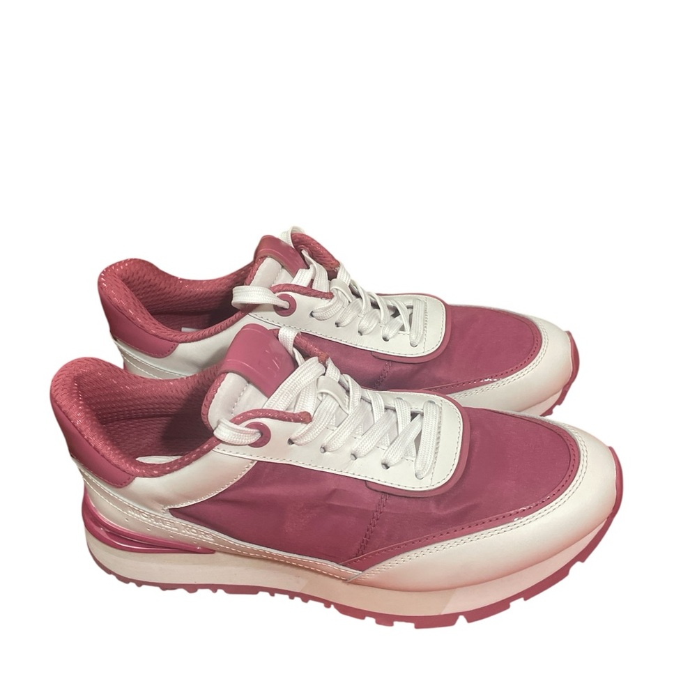 Michael Kors MK Monroe Trainer Sneakers Womens Stylish Pink and White size 6